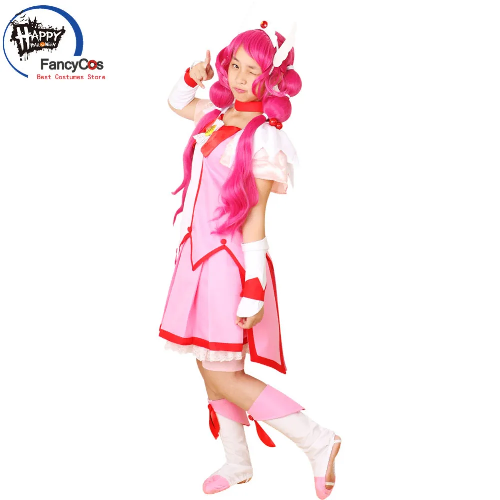 Halloween Smile PreCure! Glitter Force Glitter Lucky Cure Happy Dress Wig Cosplay Costume Adult & Kids Halloween Costumes