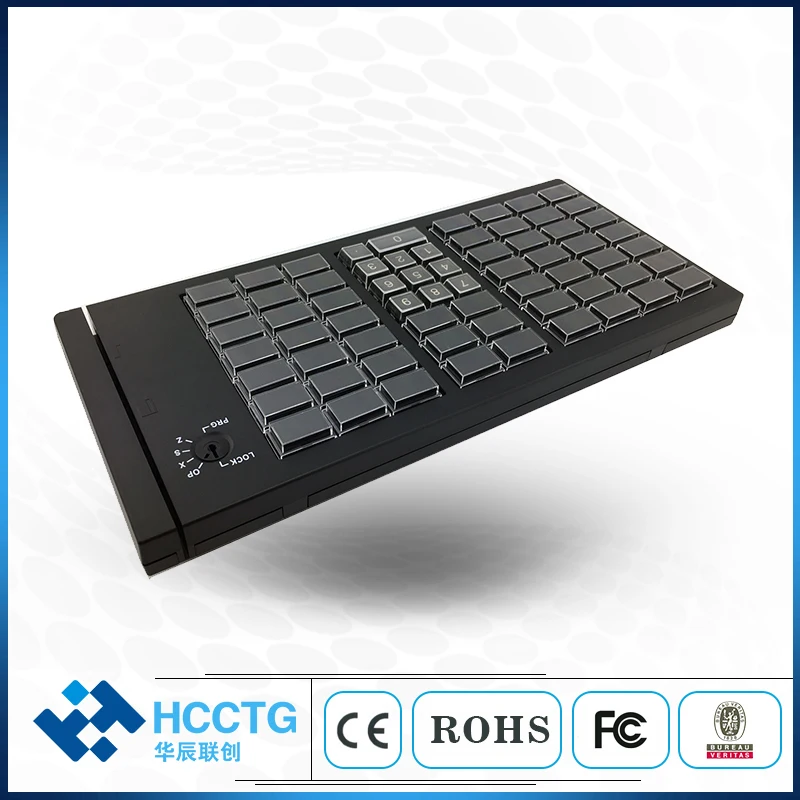 Imagem -04 - Teclado Programável com Fio Usb Barato de 66 Teclas Kb66 com Opção do Leitor de Cartão Magentic para a Máquina da Posição