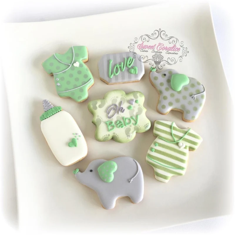 Rocking House Baby Bodysuit Onesie Silhouette Fondant Cookie Cutter Birthday Sugar Craft Cupcake Cakepop Cake Decorating