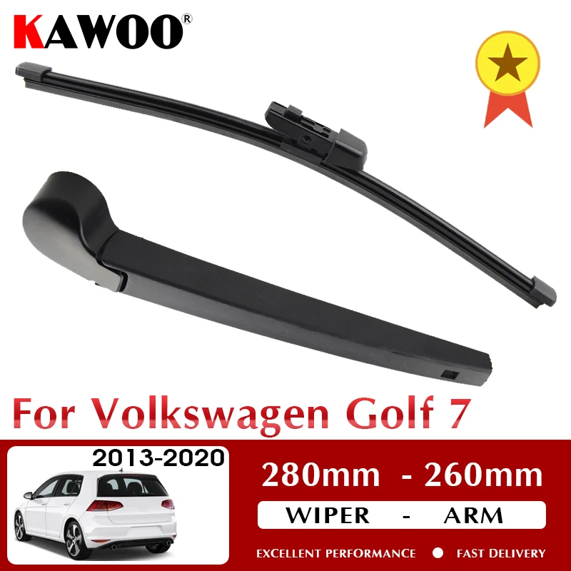 KAWOO Car Rear Wiper Blade Blades Back Window Wipers Arm For Volkswagen VW Golf 7 Hatchback 2014 - 2020 Year Car Accessories