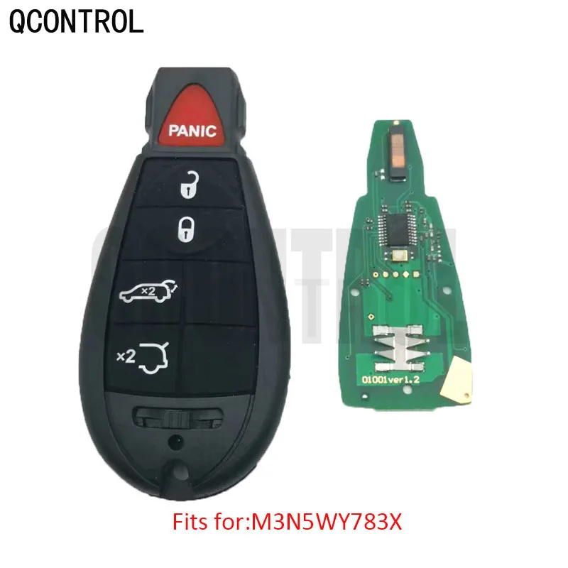 

QCONTROL Vehicle Auto Smart Key for Chrysler Control Alarm Door Lock 300 Town & Country Part Number M3N5WY783X / IYZ-C01C