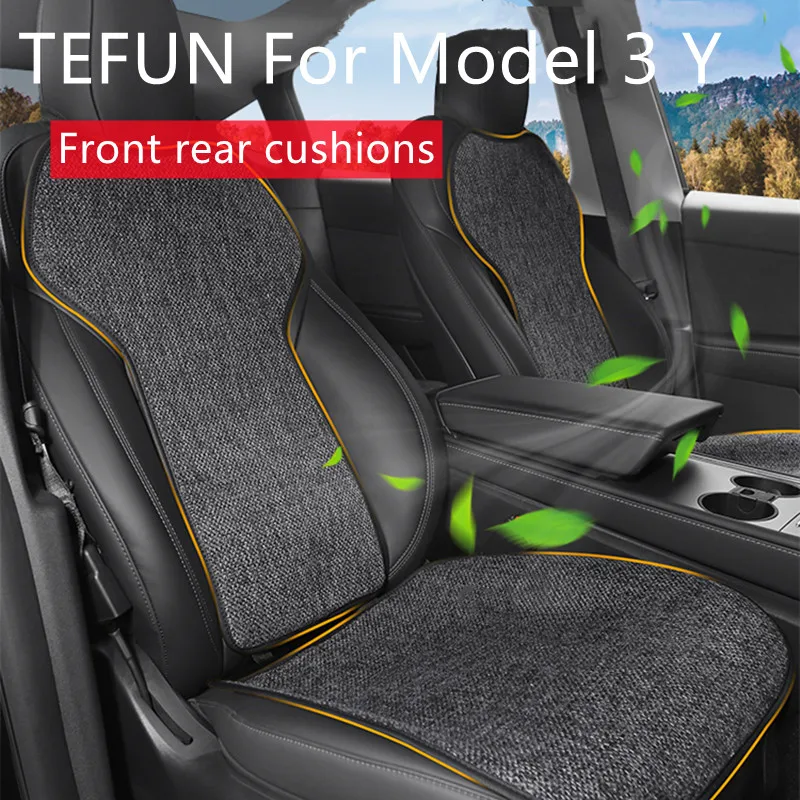 

TEFUN For Tesla Model 3 Y Car Seat Cushion Seat Cover Ventilated Seat Cushion Ya Modified Accessories Artifact