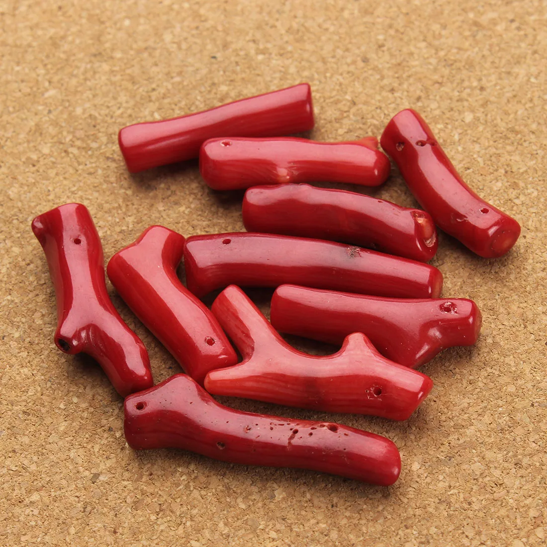 5pcs/Lot 2-4cm Tree Shaped Irregular Natural Red Loose Coral Beads For Jewelry Making Coral Pendant DIY African Wedding Necklace