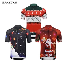 Christmas Cycling Jersey, Bike Clothing, Funny Cycling Wear, Top Racing Bicycle Clothes