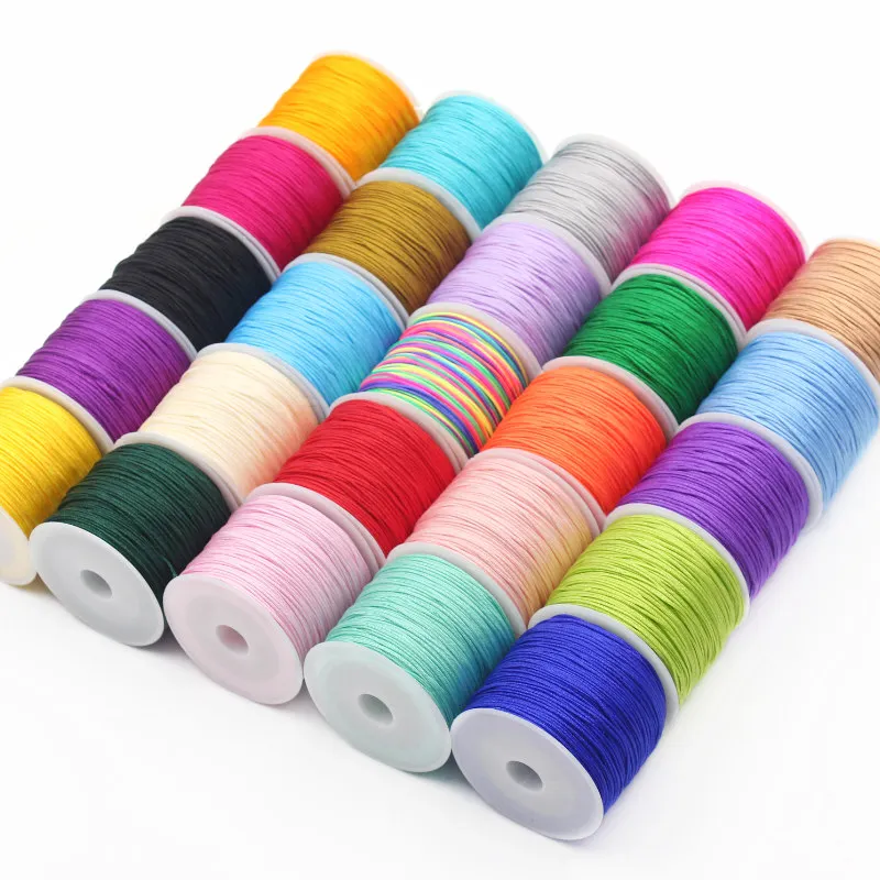 42Meter/Roll Nylon/Cotton Soft Texture Necklace Rope Bracelets Cords Dreamcatcher Clothing Hat Home DIY Manual Craft Supplies