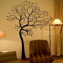 Big Cartoon Tree Leaves Wall Decal Playroom Baby Nursery Jungle Forest Trees Nature Wall Sticker Kids Room Vinyl Home Decor