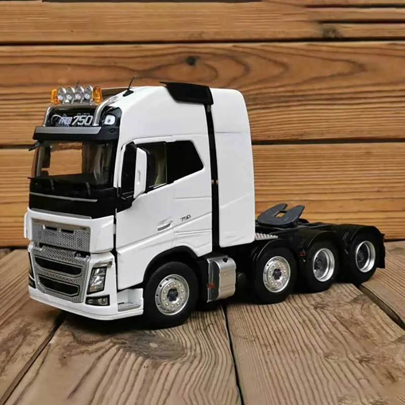 Diecast 1:32 8×4 Tractor Heavy Truck Alloy Car Model Collection Souvenir Decoration Display Vehicle Toy