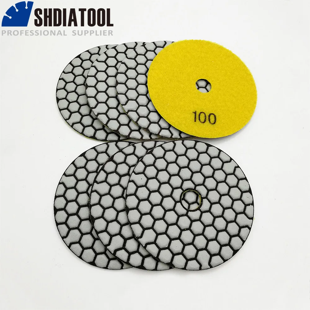 SHDIATOOL 6pcs Diamond Resin Bond Dry Polishing Pad 4\
