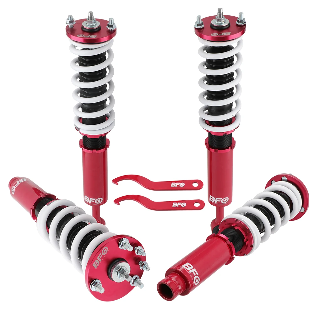 BFO 4pcs Coilover Struts Shock Suspension Kit Kit For Honda Accord CG CK CM Sedan F23A1 F23Z5 1998 1999 2000 2001 2002