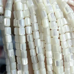 5x6mm Natural White Mother of Pearl Shell Beads Rondelle Barrel Shape Freshwater Shell Beads For Jewelry Making DIY Supply 15