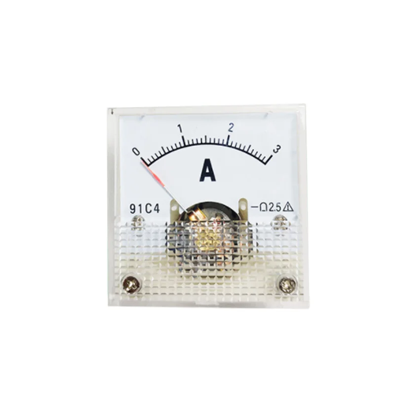 91C4-A Current Meter Gauge Analog DC Ammeter 1A2A3A5A 10A 15A 20mA 30mA 50mA 45*45mm