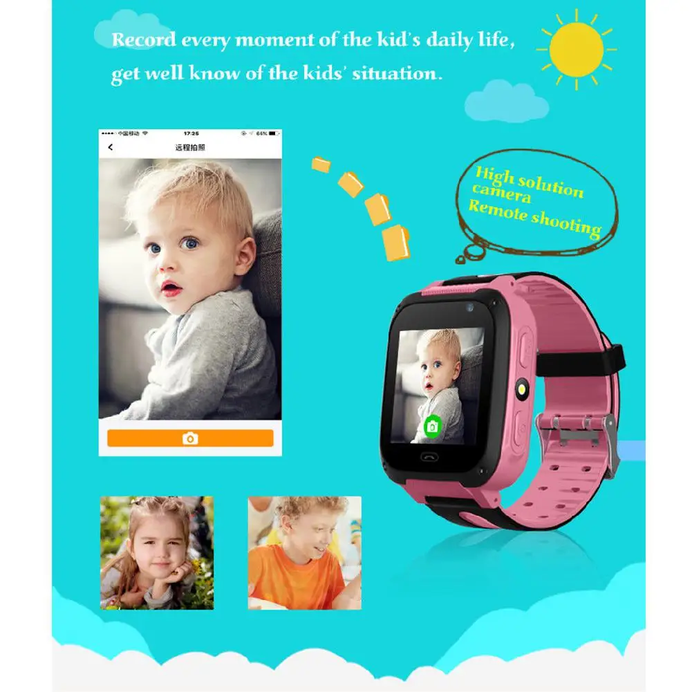 GPSสมาร์ทนาฬิกาSOS Call Locationอุปกรณ์ติดตามเด็กSafe Anti-Lost Monitor GSMสมาร์ทนาฬิกาโทรศัพท์สำหรับAndroid IOS