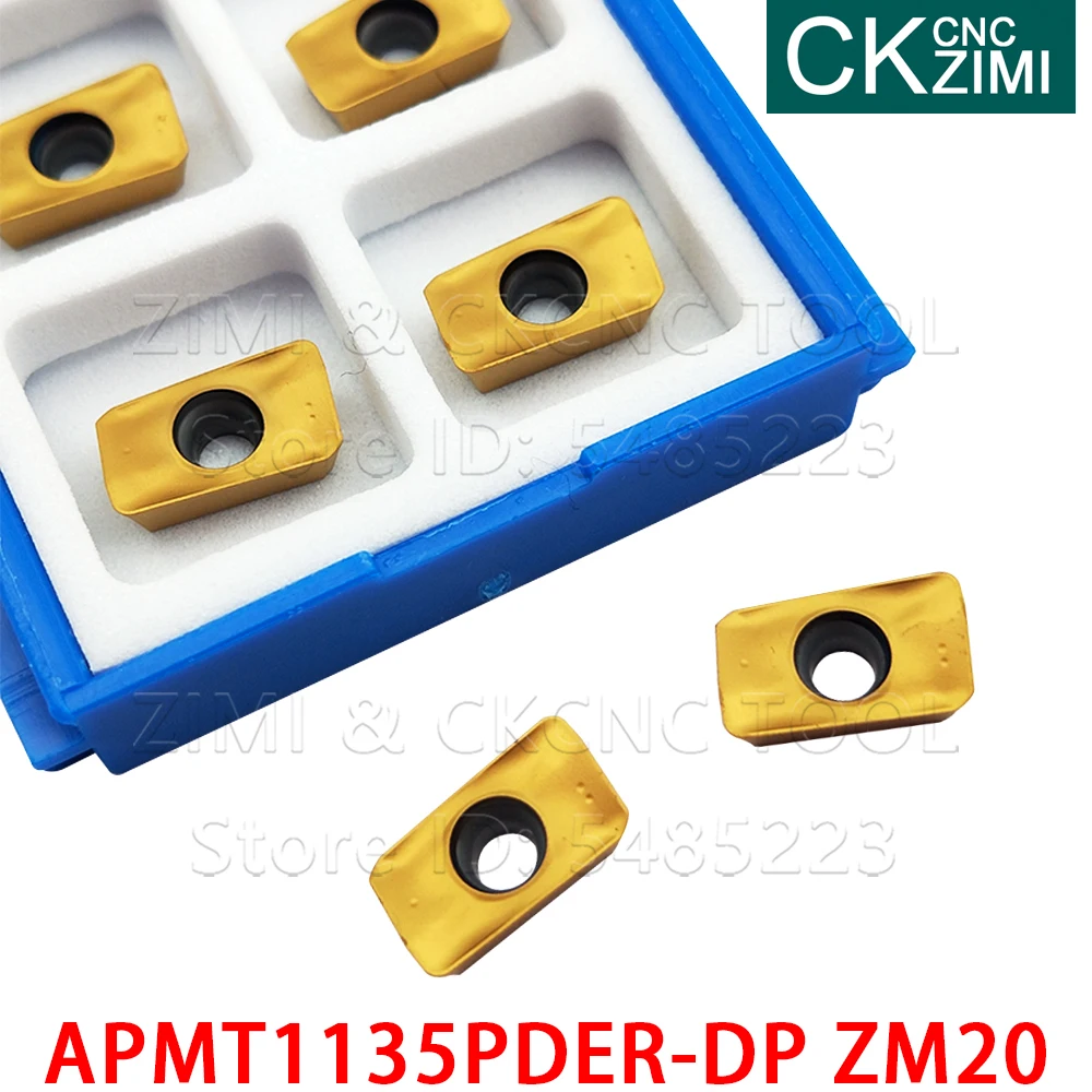 10PCS APMT1135PDER-DPคาร์ไบด์มิลลิ่งใบมีดPVD Face Milling Cutter APMT 1135 PDER IndexableกลึงCNCเครื่องมือ