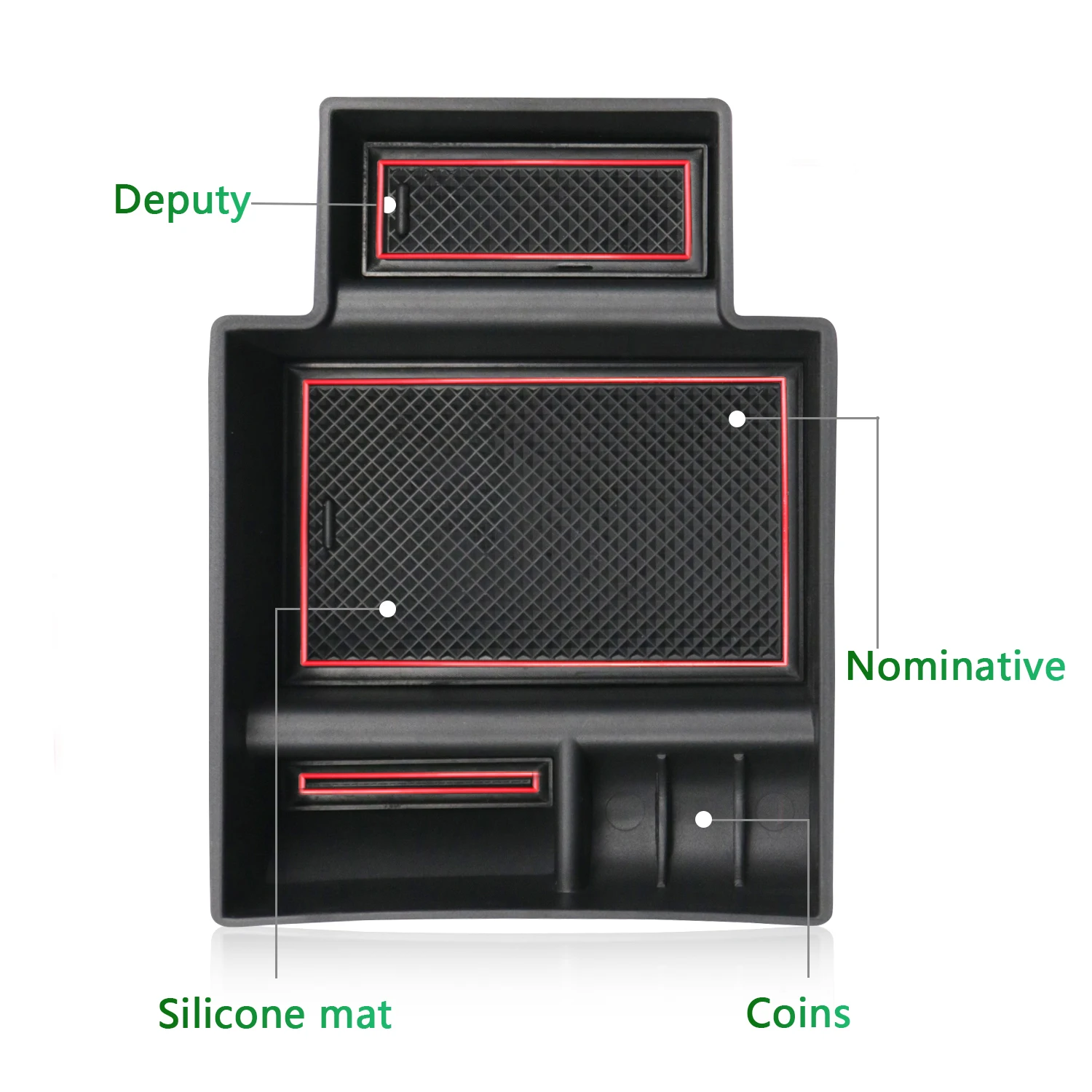 RUIYA Car Armrest Storage Box for Leon MK3 Leon Cupra 5F 2013-2019 Central Control Container Auto Interior Leon MK3 Accessories