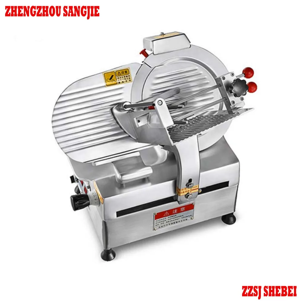 Table Size Stainless Steel Electric Meat Cutter Ham Bacon Beef Fresh Meat Slicer Frozen Cold Cut Meat Cutting Machine