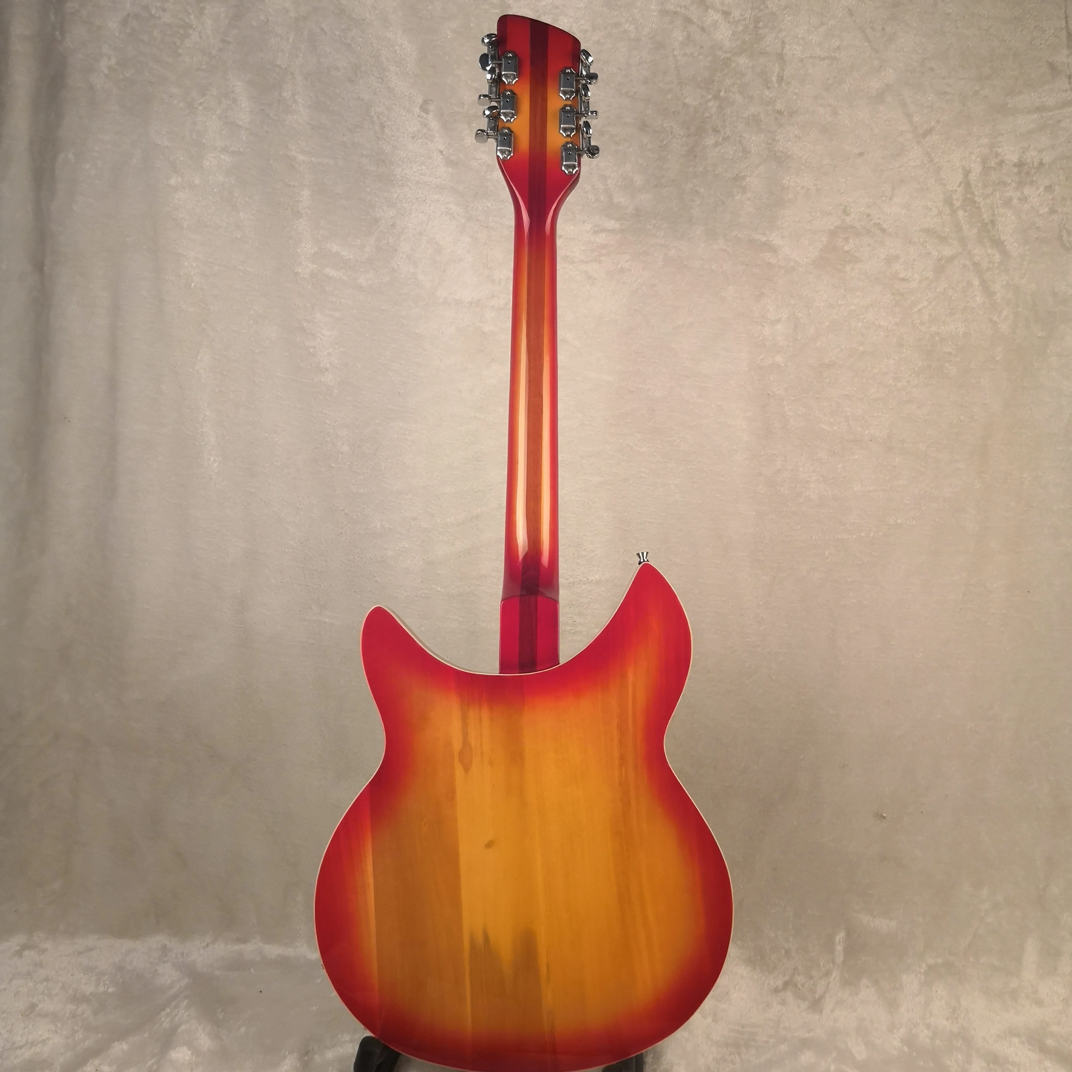 2020 12 Snarige Elektrische Gitaar, Ricken 360 Gitaar, Cherry Red Burst Lichaam, Palissander Toets