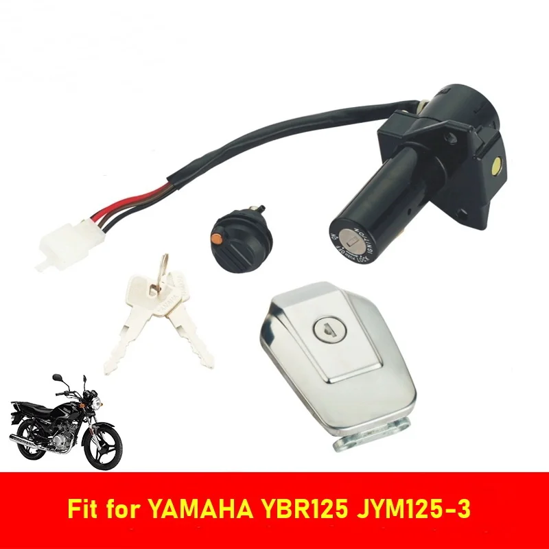 Motorcycle Ignition Switch Key Fuel Tank Cap Seat Lock for Yamaha Jianshe YBR125 JYM125 YMH125 YS250 XTZ125 Starting Switches