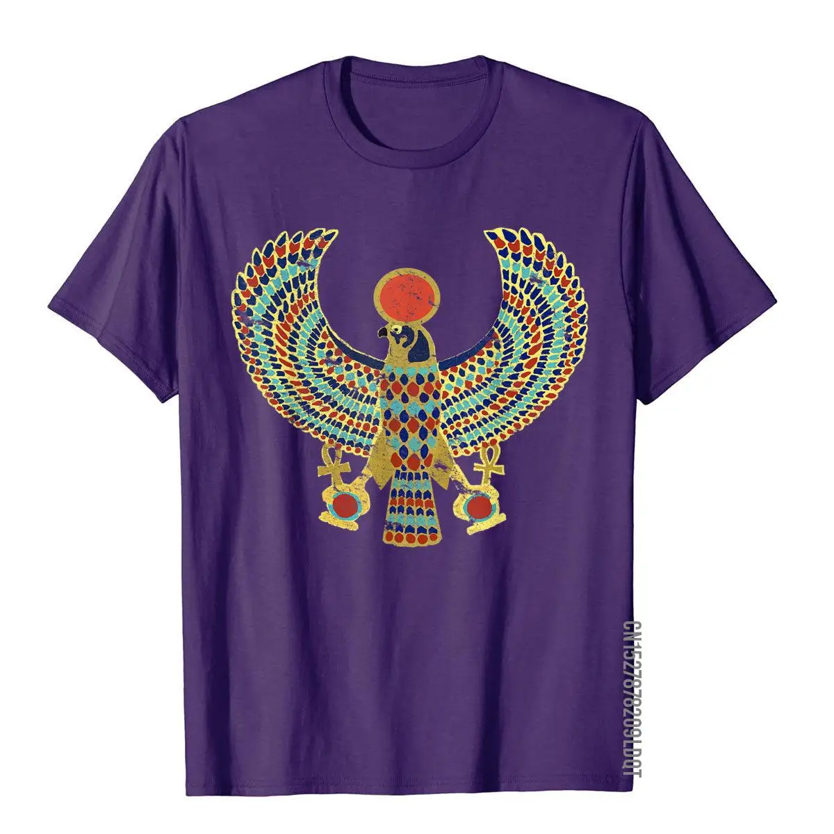 Horus Ancient Egyptian Falcon Hieroglyph Archaeology T-Shirt Men's Classic 3D Style Tops Tees Cotton T Shirts Leisure