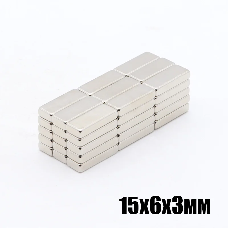 

100pcs15x6x3 mm N35 Rectangular magnet f 15x6x3 mm Super Strong Neodymium magnet 12*4*2 mm NdFeB magnet 12mm x 4mm x 2mm