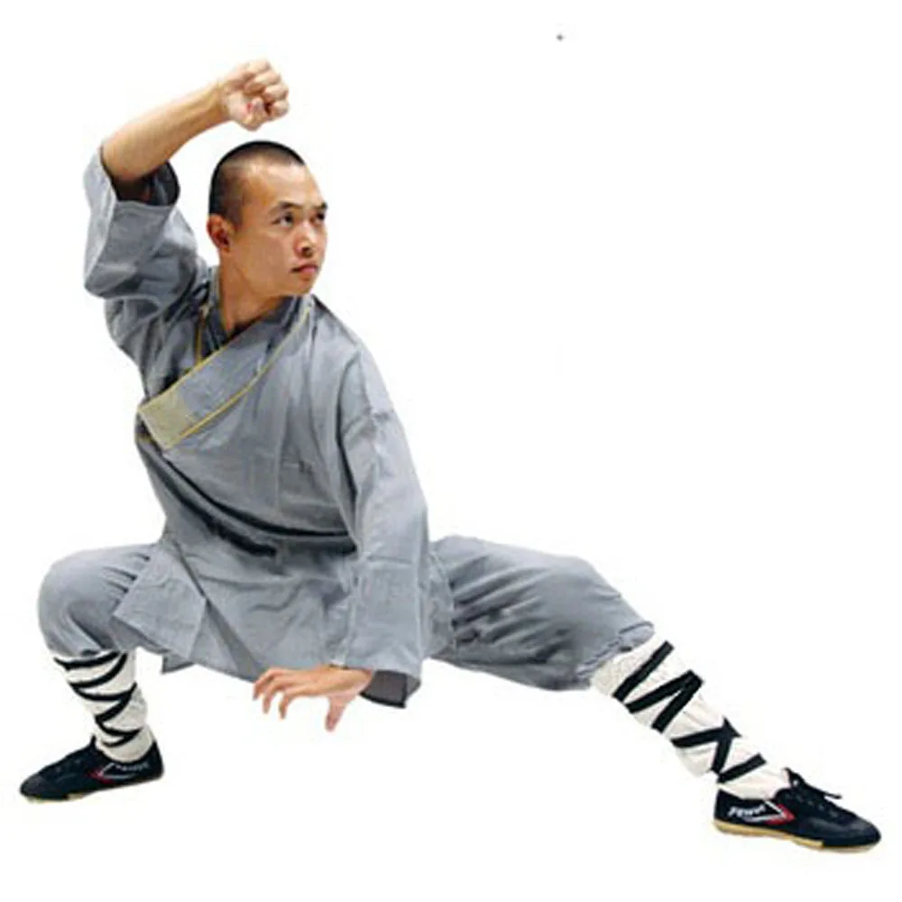 Kids Adult Cotton Shaolin Uniform Wushu kung fu clothing uniform Buddhist Robe Martial arts training Tai chi Kung fu Suit