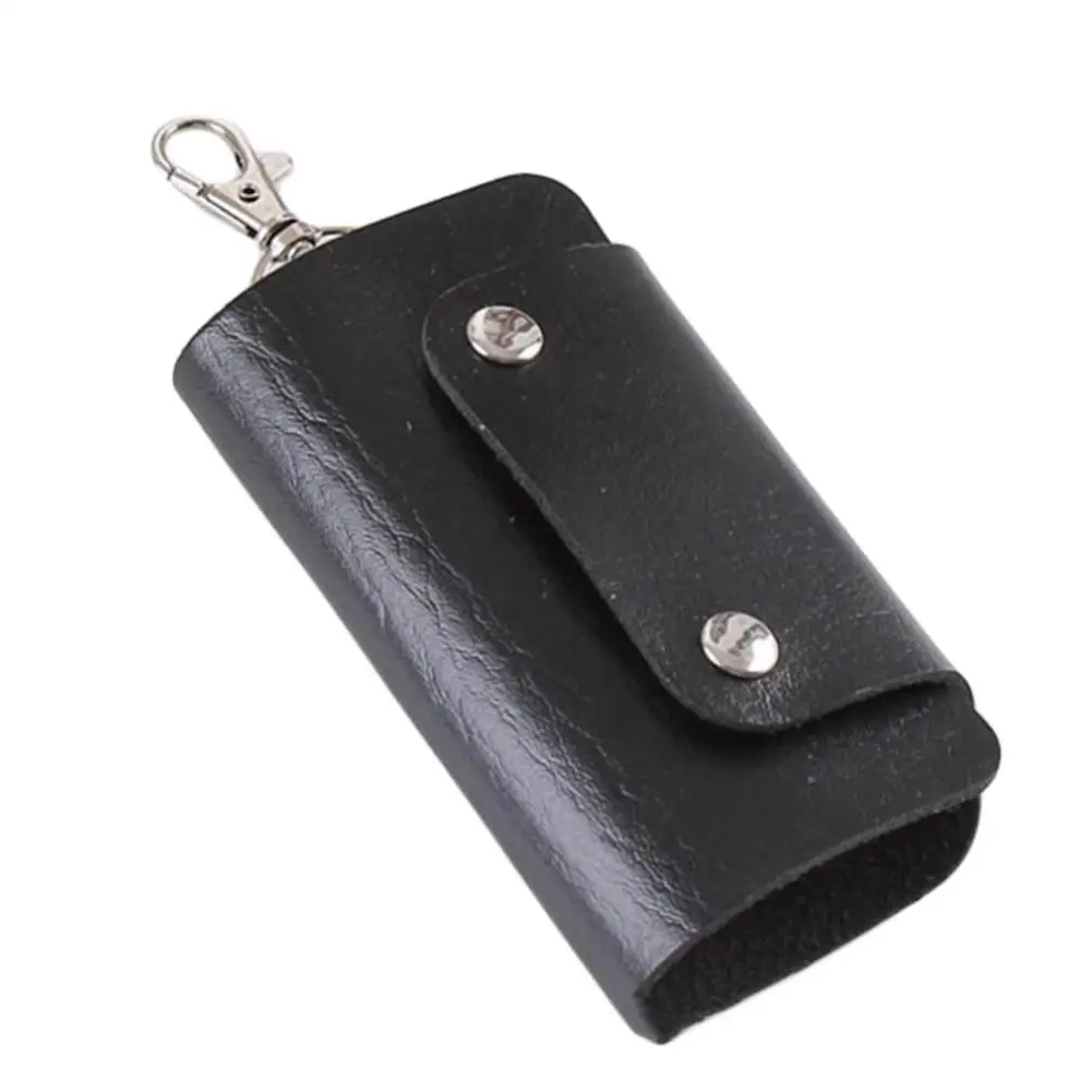 Faux Leather Key Organizer Case Keychain Holder Magnetic Button Pouch Bag Gift