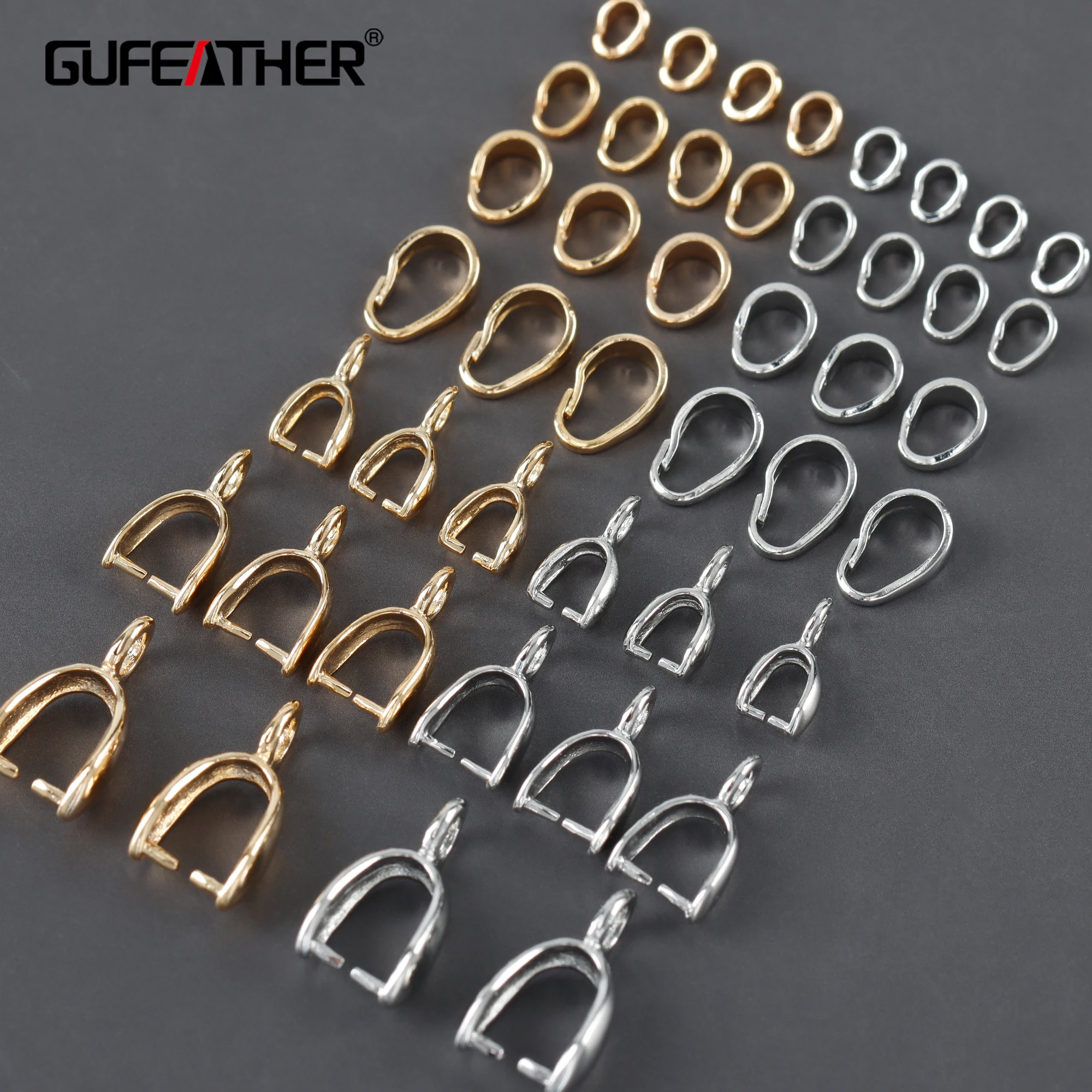 

GUFEATHER M1086,jewelry accessories,pass REACH,nickel free,connector,18k gold rhodium plated,copper,jewelry making,hook,one pack