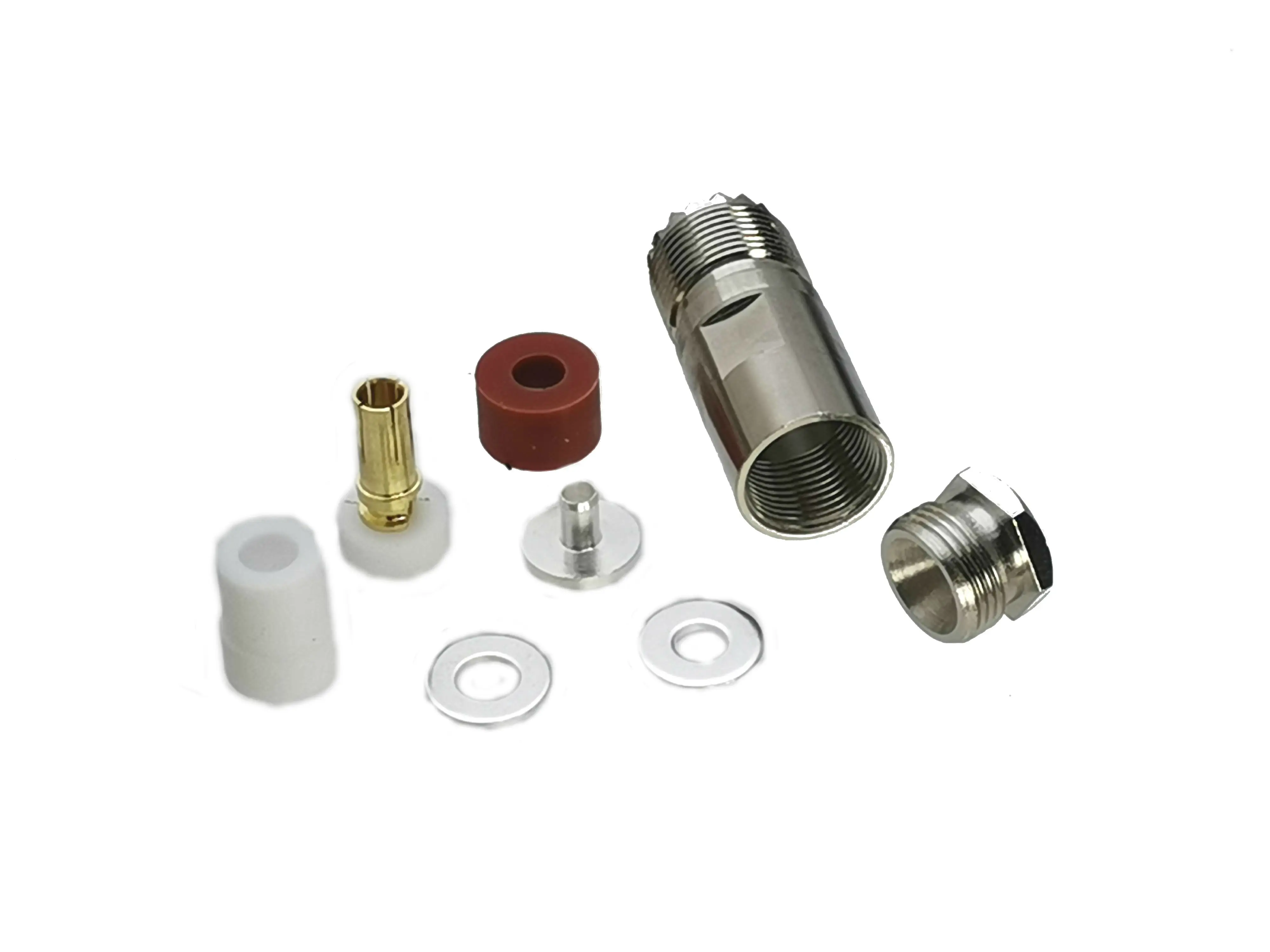 1Pcs UHF SO239 female jack clamp RG58 RG142 LMR195 RG400 Cable RF Coaxial connector
