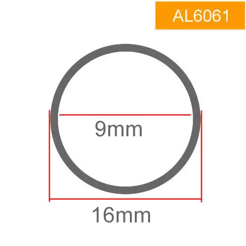 sourcing map Lot de 2 tubes ronds en aluminium 6063 de 28 mm de