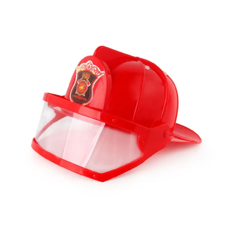 C5AF Kinder Feuerwehrmann Helm Feuerwehr Phantasie Kleid Zubehör Kinder Halloween Partei Rolle Spielen Spielzeug