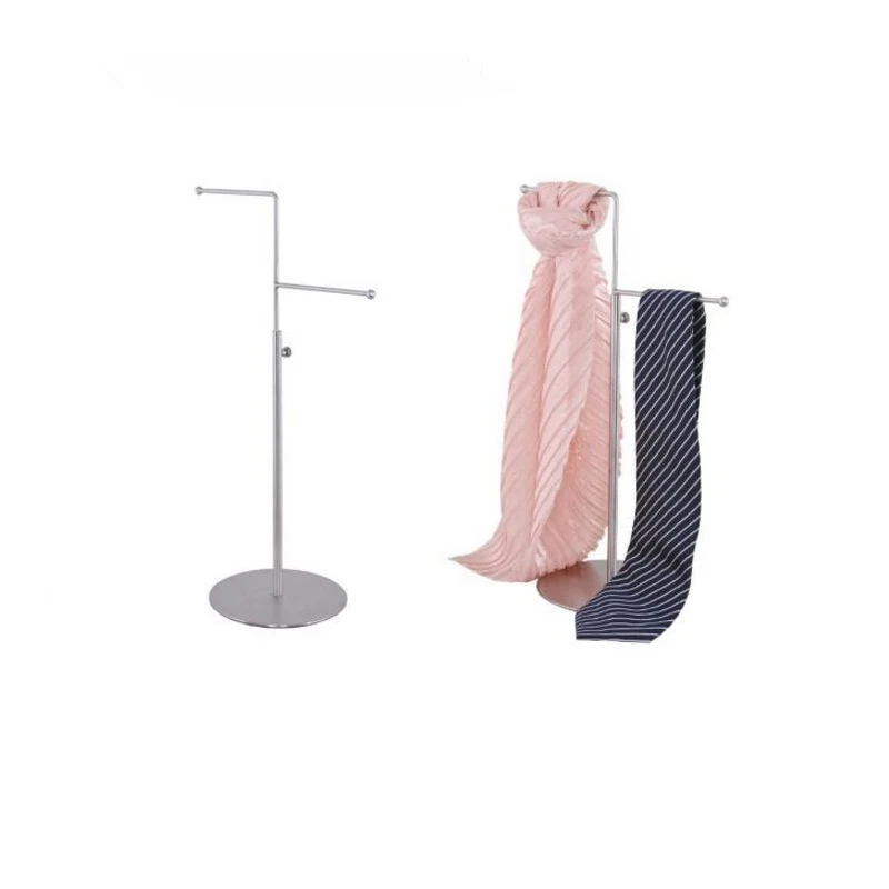 Adjustable Scarves Display Stand Rack, Stainless Steel, Handbag Holder, Necktie, Wig, Purse, High Quality