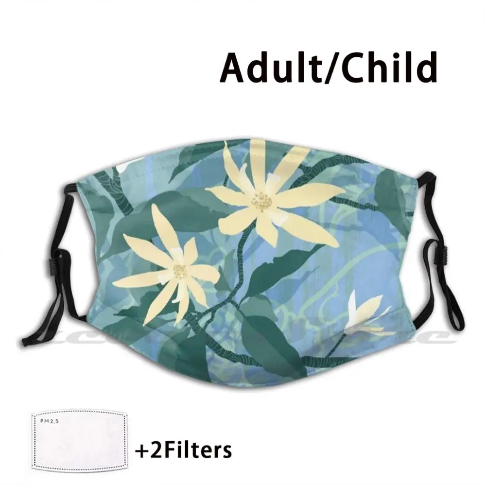 

Cempaka Tree And Flowers03 Custom Pattern Washable Filter Pm2.5 Adult Kids Mask Magnolia Champaka Flowers Nature Green Yellow