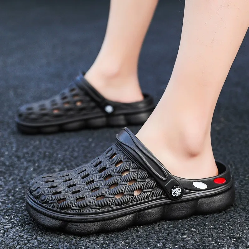 Summer Men Slippers Outdoor Massage Clogs Platform Garden Shoes Male Indoor Slides Bathroom Home Loafers Beach Sandals Flip Flop