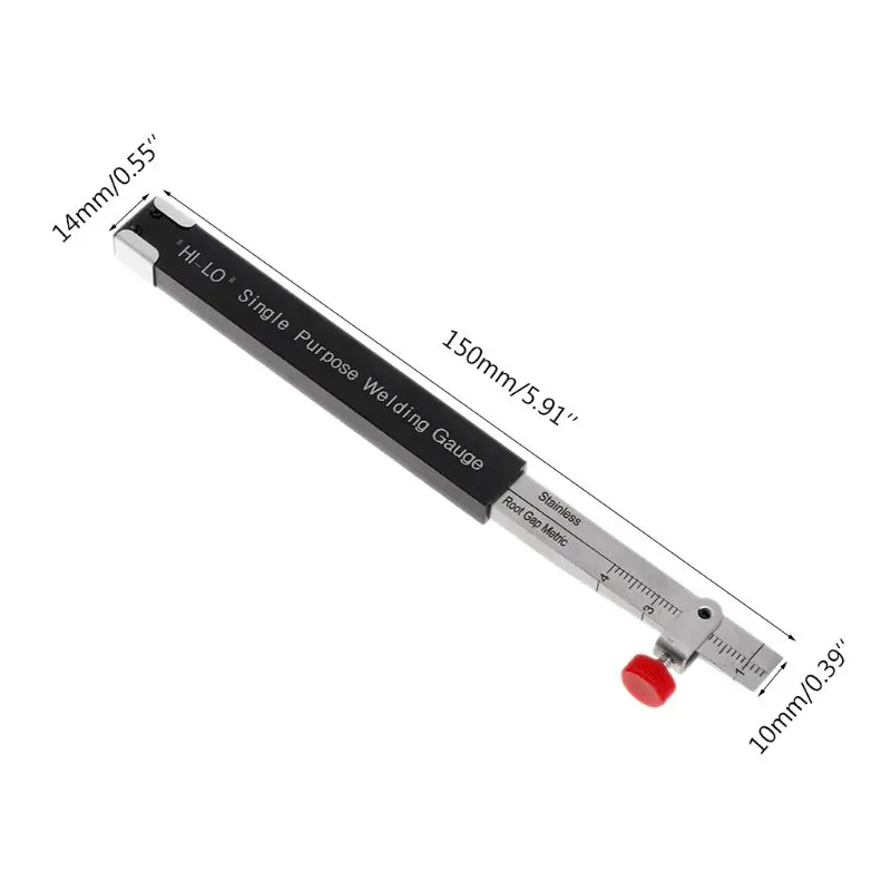OOTDTY HI LO Welding Gage Internal Single Purpose Gauge Welding Ruler Root Metric