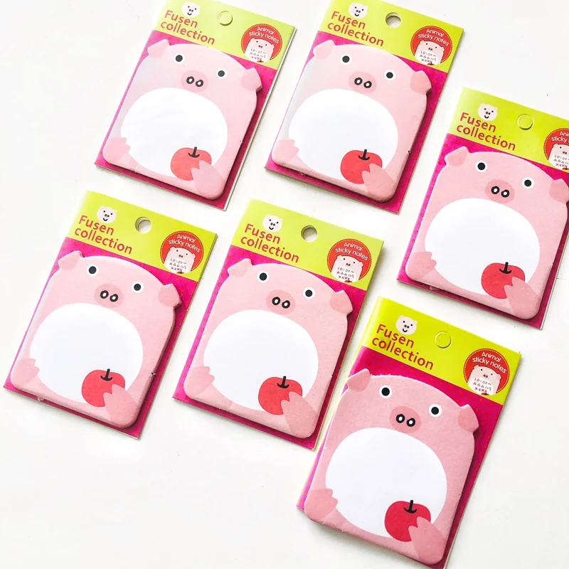 1PC Cute Kawaii Pig Decorative Memo Pads School Office Computer Note Message Leave