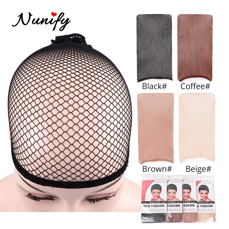 Nunify 2 Teile/paket Perücke Kappe Haar Mesh Perücke Haar Netze Perücke Liner Haarnetz Snood Glueless Dome Perücke Kappe Dehnbare Elastische haar Net