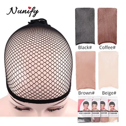 Dahify-Filets à cheveux en maille pour perruque, doublure de perruque, filets à cheveux Snood, casquette de perruque bretonne sans colle, filet à cheveux élastique extensible, 2 pièces par paquet