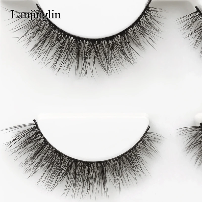 3 Pairs Natural Long False Eyelashes Hot Sale Wispy Fluffy 3D Mink Lashes Cruelty Free Soft Fake Lashes Make up Tools Faux Cils