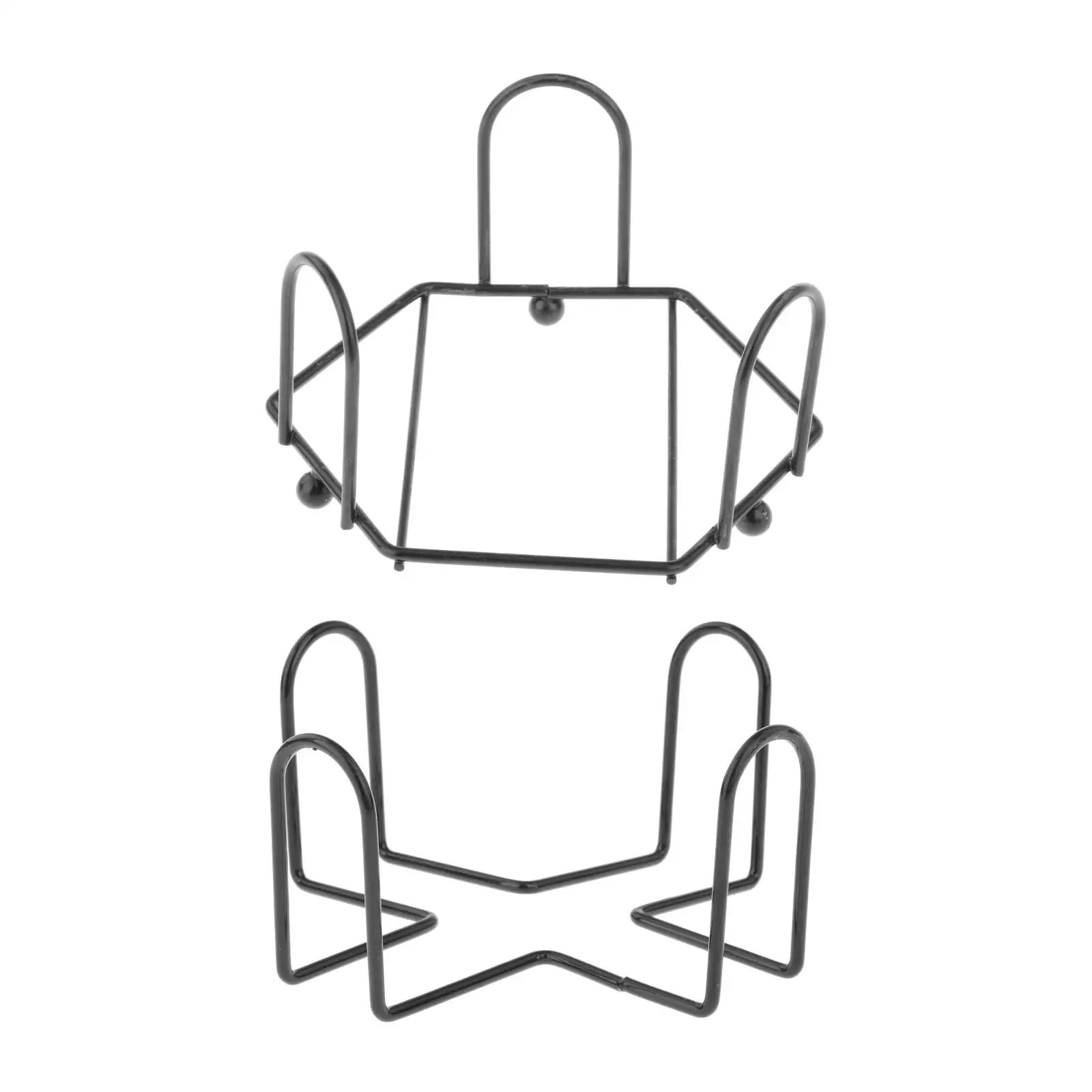 Wrought Iron Coaster Holder Storage Rack Kitchen Tabletop Organizer for Both Round and Square Coasters Decoration