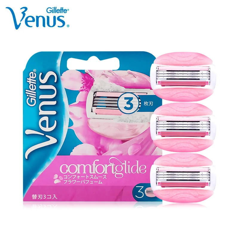 Gillette Venus Razor for Women Smooth Lubricating & Comfortable Ultra Thin 3 Layers Shaving Razor Blades Girl Body Hair Removal