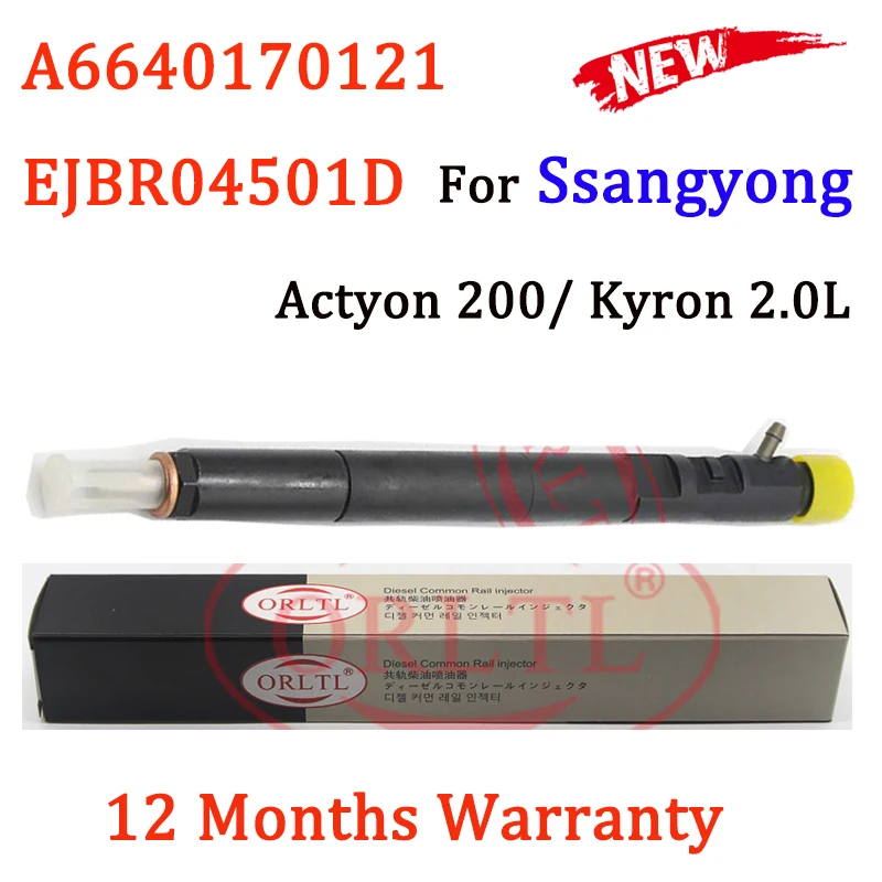 

ORLTL Nozzle EJBR04501D Common Rail Injector A6640170121 Diesel Auto Sprayer 4501D 6640170121 For Ssangyong Actyon Kyron D20DT