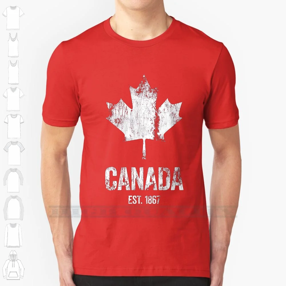 

Canada-Established 1867 100% Cotton T Shirt Canada Sesquicentennial Sesquicentenary Canada Day 150 Years Canadian 1867 150th