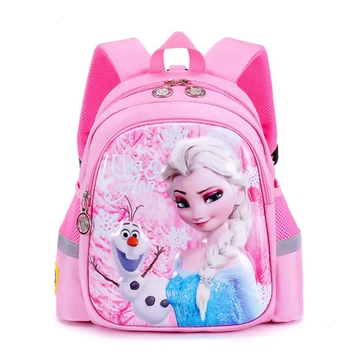 Saco de escola congelado bonito para meninas, Snow Queen Bags, Elsa, olaf, brinquedo infantil, mochila boneca