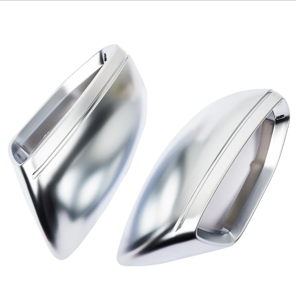 LHD Rearview Mirror Cover Caps For Audi New A6 C8 A7 A8 D5 2018 2019 Matte Silver Auto Side Mirror Cover Replacement