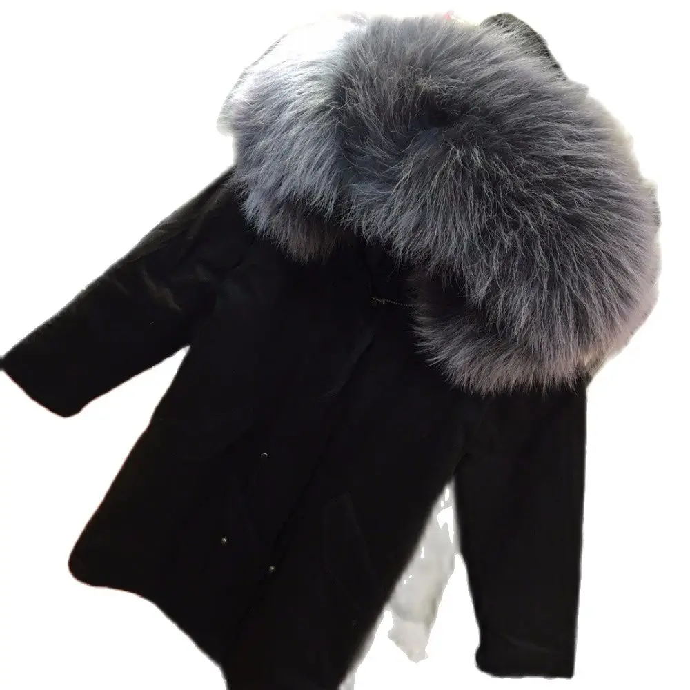 

Mhnkro Grey Rex Rabbit Women And Men Couple Furs Real Fur s Lind Black Long Jacket for Offical