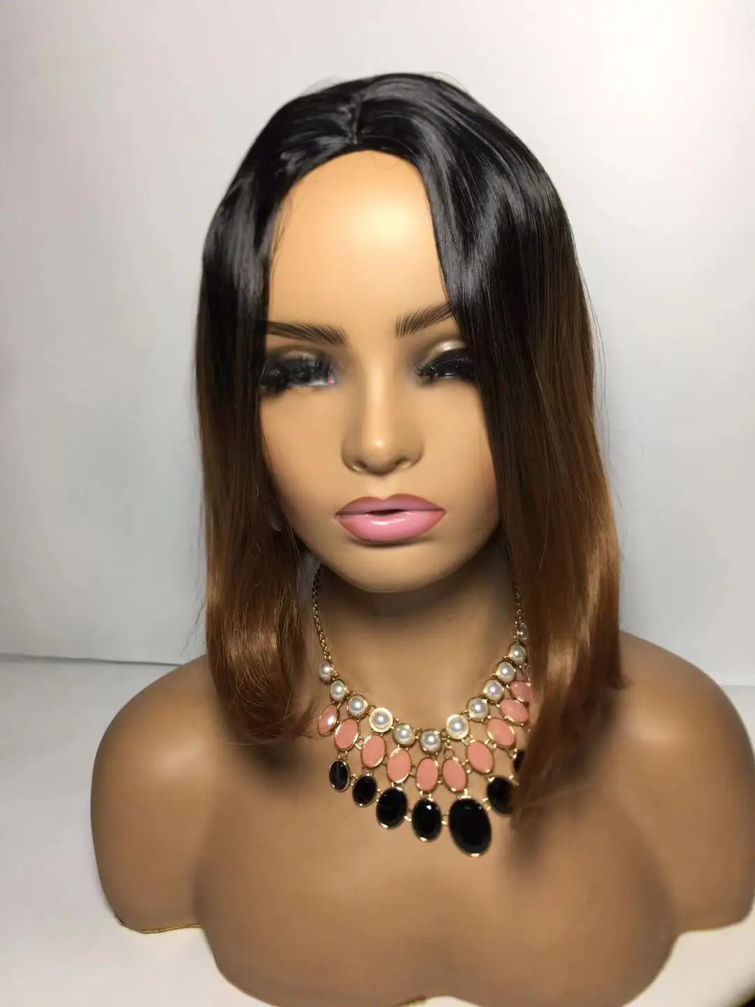 Synthetic10 inches  bob wig machine made for black woman