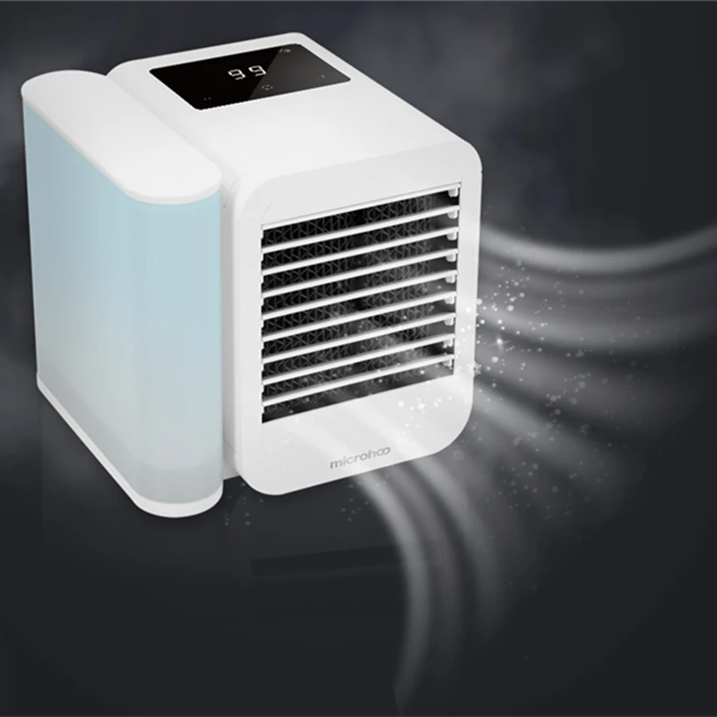 Microhoo Portable Air Conditioner Fan Air Cooler 1000ml Water Capacity Air Conditioner Touch-Screen 99-speed Adjustment Cooling