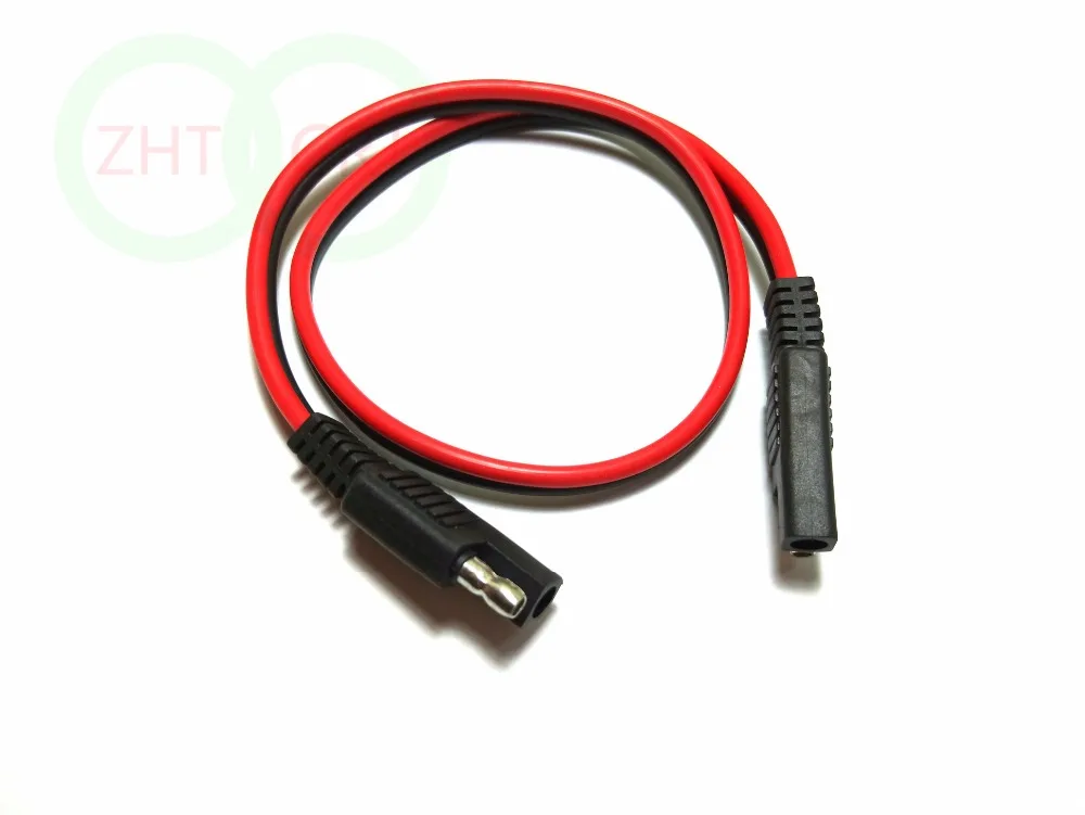 10pcs Lot 50CM Cable SAE to SAE 14AWG DC Power Automotive CONNECTOR Adapter New