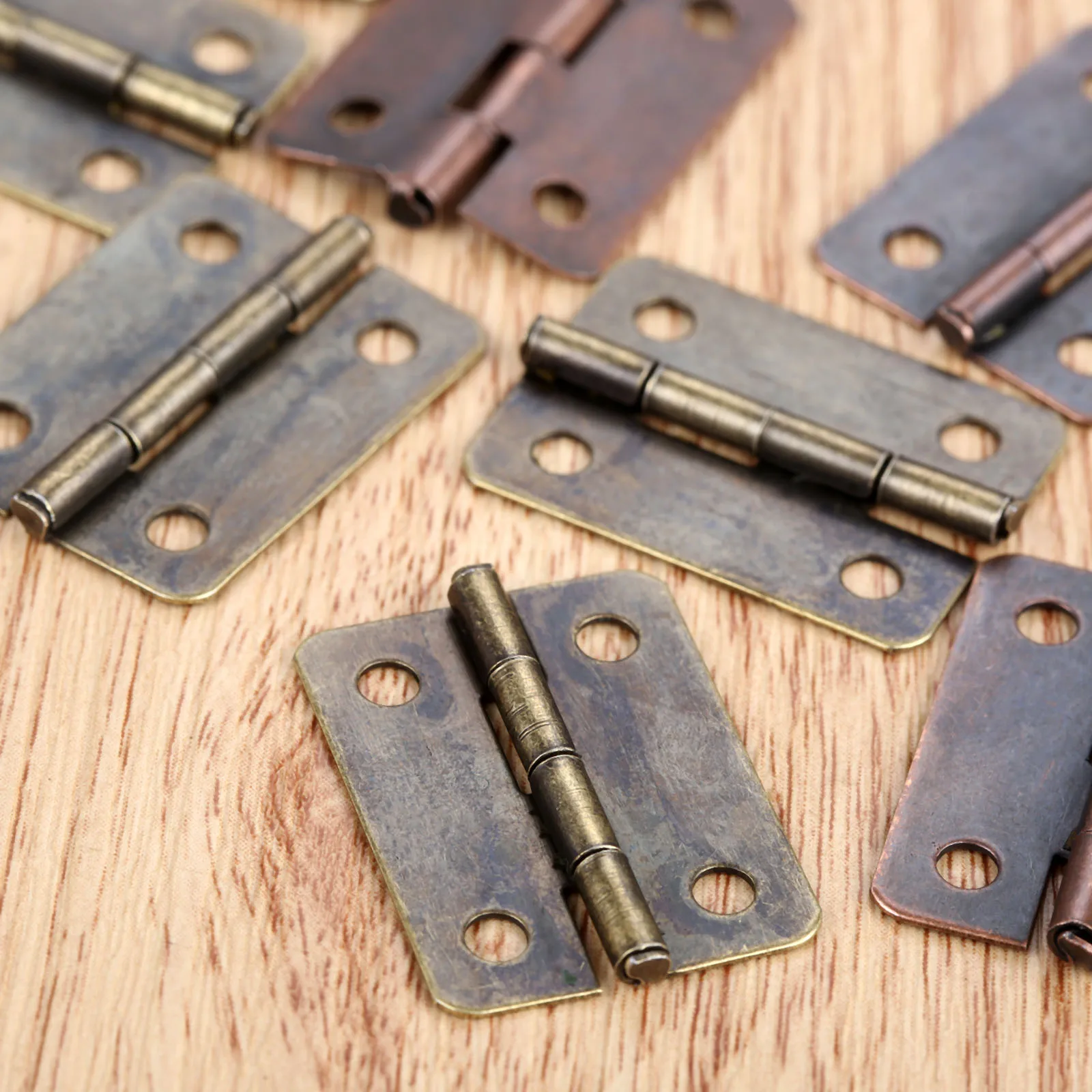 10Pcs Antique Cabinet Hinges Furniture Accessories Boxes Decorative Hinge Furniture Fittings For Cabinets 25*18mm