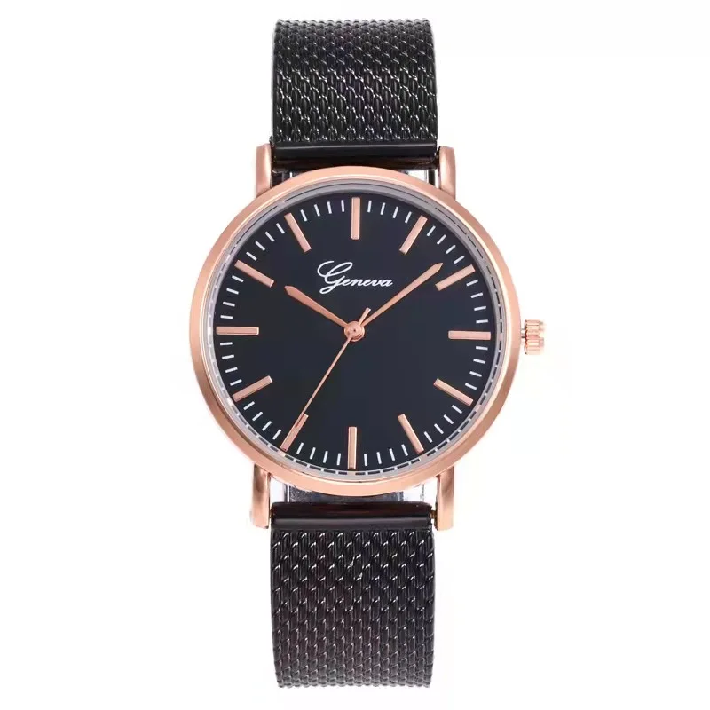 Fashion casual high quality ladies environmental watchband ultra thin simple quartz watch Student women's clothing clock retro