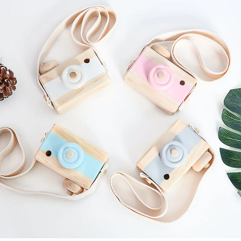 Let's make 1PC Baby Wooden Toy Camera Fashion Pendant Baby Kids Hanging Camer Prop Decoration Nordic Hanging Wooden Camera Toy